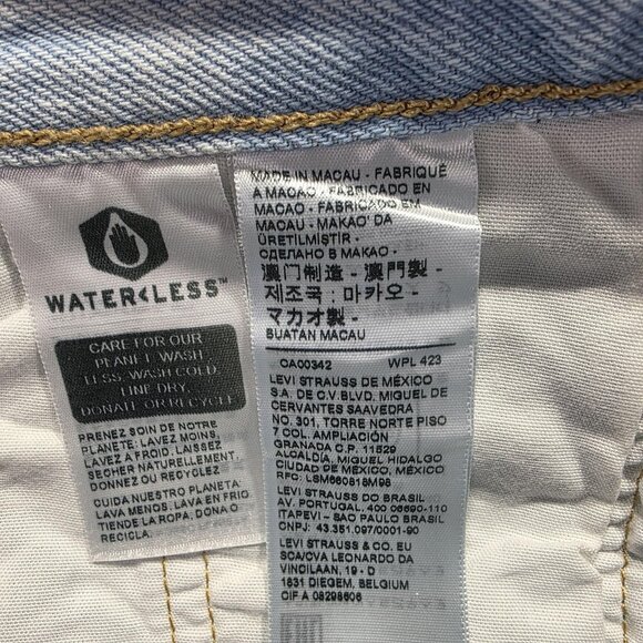 Levis 501 Original Jeans Womens 29x32 Light Wash Blue Button Fly Straight Leg - Picture 11 of 13